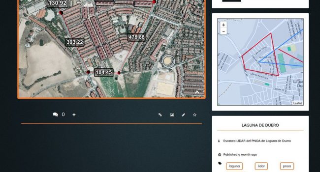 Mediciones realizadas en PointBox sobre datos LiDAR del PNOA